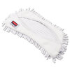 Microfiber Flexi Frame Hi-Performance Damp Mop Pads (Color : White, Quantity : 12 per Case, Size : 13.125 L x 5.375 W)
