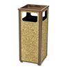 Rubbermaid� Commercial Aspen Series Receptacles (Finish : Powder Coated with Decorative Stone Panels, Global Product Type : Waste Receptacles-Receptacle with Sand Urn, Compliance, Standards : ADA Compliant, CSFM Listed Fire-Safe/Self-Extinguishing, FM Approved, OBRA Requirements, OSHA Requirements, U.S. Green Building Council (USGBC) Member, UL Listed)