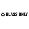 Glass Only Label (Size : 8 W x 1 H, Quantity : 1 Each)