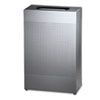 Silhouette Rectangular Open Top Receptacle (Color : Silver Metallic, Capacity : 25 Gallon Capacity, Size : 19-1/2 W x 10 D x 30 H)