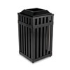 Rubbermaid&reg; Commercial Avenue&reg; Rectangular Open Top Waste Receptacle RCP MHSQ18PLBK