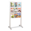 Safco� Luxe� Magazine Rack (Global Product Type : Literature Racks Displays-Wall Mount, Color(s) : Clear, Silver, Width [Nom] : 31 3/4 in)