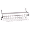 Chrome-Plated Shelf Garment Rack with Hangers