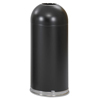15-Gallon Dome Receptacle with Open Top (Black, 15 diameter x 37h)
