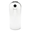 15-Gallon Dome Receptacle with Open Top (Chrome, 15 diameter x 37h)