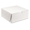 Bakery Boxes (Color : White, Quantity : 200 per Case, Size : 9 x 9 x 4)