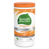 Seventh Generation� Disinfecting and Cleaning Wipes (Quantity : 70 Wipes per Canister, Quantity : 1 Canister Each, Scent : Lemongrass and Thyme Fragrance)