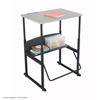 AlphaBetter� Desk, Standard Top (Color: Black frame, Beige top, Adjustable Height: 26 to 42 , Material(s): Steel (Base); 5/8 MDF - Medium Density Fiberboard (Top);1/4 Phenolic (Shelf))