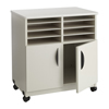 Carts+&+Stands: Safco - Mobile Laminate Machine Stand with Sorter Compartments
