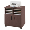 Carts+&+Stands: Safco - Mobile Laminate Machine Stand with Sorter Compartments