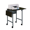 Safco� Mobile Machine Stand with Drop Leaves (Color: Black, Size: 20 to 36 w x 18 d x 26 3/4 h, Material(s): Steel with laminate top)