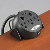 Three-Outlet Power Module (Color: Black, Material(s): Plastic, Size: 4 1/4 w x 5 d x 5 h plus 8 foot cord)