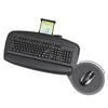 Adjustable Keyboard Platform with Swivel Mouse Tray and Control Zone (Color: Black, Material(s): Phenolic (platform), Size: 21 w x 11 1/2 d x 1/4 h)