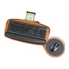 Adjustable Keyboard Platform with Swivel Mouse Tray and Control Zone (Color: Cherry, Material(s): Phenolic (platform), Size: 21 w x 11 1/2 d x 1/4 h)