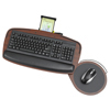 Adjustable Keyboard Platform with Swivel Mouse Tray and Control Zone (Color: Mahogany, Material(s): Phenolic (platform), Size: 21 w x 11 1/2 d x 1/4 h)