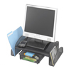 Safco� Onyx� Mesh Monitor Stand (Color: Black, Material(s): Steel Mesh, Number of Compartment(s): 3)