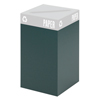 Safco� Public Square� Recycling Containers (Color: Green, Material(s): Steel, Size: 15 1/4 w x 15 1/4 d x 26 h)