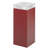 Safco� Public Square� Recycling Containers (Color: Burgundy, Material(s): Steel, Size: 15 1/4 w x 15 1/4 d x 38 h)