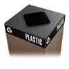 Public Square� Recycling Lids for Plastic (Color: Black, Material(s): Steel, Size: 15 w x 15 d x 3/4 h)