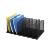 Safco Onyx&trade; Mesh Desk Organizer with Upright Sections SFC 3253BL