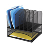 Safco Onyx Mesh Desk Organizer With Two Horizontal/Six Upright Sections SFC 3255BL