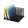 Safco Onyx&trade; Mesh Desk Organizer with Upright Sections SFC 3256BL