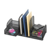 Safco Onyx&trade; Mesh Desk Organizer with Three Vertical Sections/Two Baskets SFC 3263BL