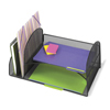 Safco Onyx&trade; Mesh Desk Organizer with Two Vertical/Two Horizontal Sections SFC 3264BL