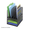Safco Onyx&trade; Mesh Desk Organizer with Five Vertical/Three Horizontal Sections SFC 3266BL