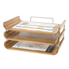 Safco Bamboo Triple Tray SFC 3641NA