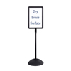 Safco� WriteWay� Double-Sided Dry Erase Standing Message Sign (Color: Black, Material(s): Plastic, Size: 18 w x 18 d x 65 h)