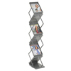 Portable Double-Sided Folding Literature Display (Color: Gray, Material(s): Steel, Size: 10 w x 13 1/4 d x 56 h)