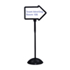 Safco� WriteWay� Double-Sided Dry Erase Standing Message Sign (Color: Black, Material(s): Plastic, Size: 25 1/2 w x 17 3/4 d x 64 1/4 h)