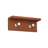Safco� Contempo� Wood Wall Racks (Color: Cherry, Hook(s): 2, Material(s): Aluminum; 3/4 Compressed Wood)