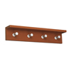 Safco� Contempo� Wood Wall Racks (Color: Cherry, Hook(s): 4, Material(s): Aluminum; 3/4 Compressed Wood)