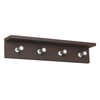 Safco� Contempo� Wood Wall Racks (Color: Mahogany, Hook(s): 4, Material(s): Aluminum; 3/4 Compressed Wood)