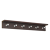 Safco� Contempo� Wood Wall Racks (Color: Mahogany, Number of Hook(s): 6, Size: 36 w x 4 d x 4 3/4 h)