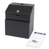 Safco� Steel Suggestion/Key Drop Box (Color: Black, Material(s): Steel, Size: 7 1/4 w x 6 d x 8 1/2 h)