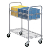 Safco� Heavy-Duty Steel Wire Mail Cart (Color: Gray, Material(s): Steel, Size: 39 w x 18 3/4 d x 38 1/2 h)