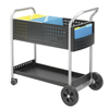 Safco� Scoot� Mail Cart (Color: Black, Material(s): Steel, Size: 22 1/2 w x 39 1/2 d x 40 3/4 h)