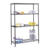 Commercial Wire Shelving (Color: Black, Material(s): Steel, Size: 48 w x 18 d x 72 h)