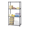 Safco� Commercial Wire Shelving (Color: Black, Material(s): Steel, Number of Shelves: 4)