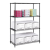 Industrial Wire Shelving (Shelves: 4, Color: Black, Material(s): Steel)