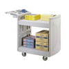 Safco� Two-Shelf Utility Cart (Color: Gray, Material(s): Plastic, Size: 45 w x 23 d x 37 1/4 h)