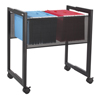 Adjustable Open Top Mobile Tub File (Color: Black, Material(s): Steel, Size: 14 - 17 w x 25 3/4 d x 27 h)