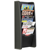 Safco� Leather Look Magazine Rack (Color: Black, Material(s): Furniture Grade Particleboard, Size: 10 3/4 w x 5 d x 24 h)