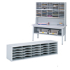 Safco� E-Z Sort� Mail Sorter Module (Color: Gray, Material(s): Steel (frame); Plastic (shelves), Size: 57 1/2 w x 13 d x 14 1/4 h)