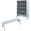 Safco� E-Z Sort� Satellite Mail Station Base (Color: Gray, Material(s): Steel, Size: 57 1/2 w x 18 1/4 d x 14 to 19 h)