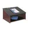 Safco� Tabletop Lectern (Color: Mahogany, Material(s): Furniture Grade Compressed Wood, Size: 24 w x 18 1/2 d x 13 3/4 h)