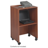 Safco� Lectern Base/Media Cart (Color: Cherry, Material(s): Furniture Grade Particleboard, Size: 21 1/4 w x 17 1/2 d x 33 3/4 h)